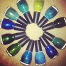 Blue & Green Sinful Colors Nail Polishes