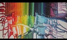 DIY: Melted Crayons with a 'Live' Stencil :)