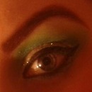Green And Silver Sparkle Eye