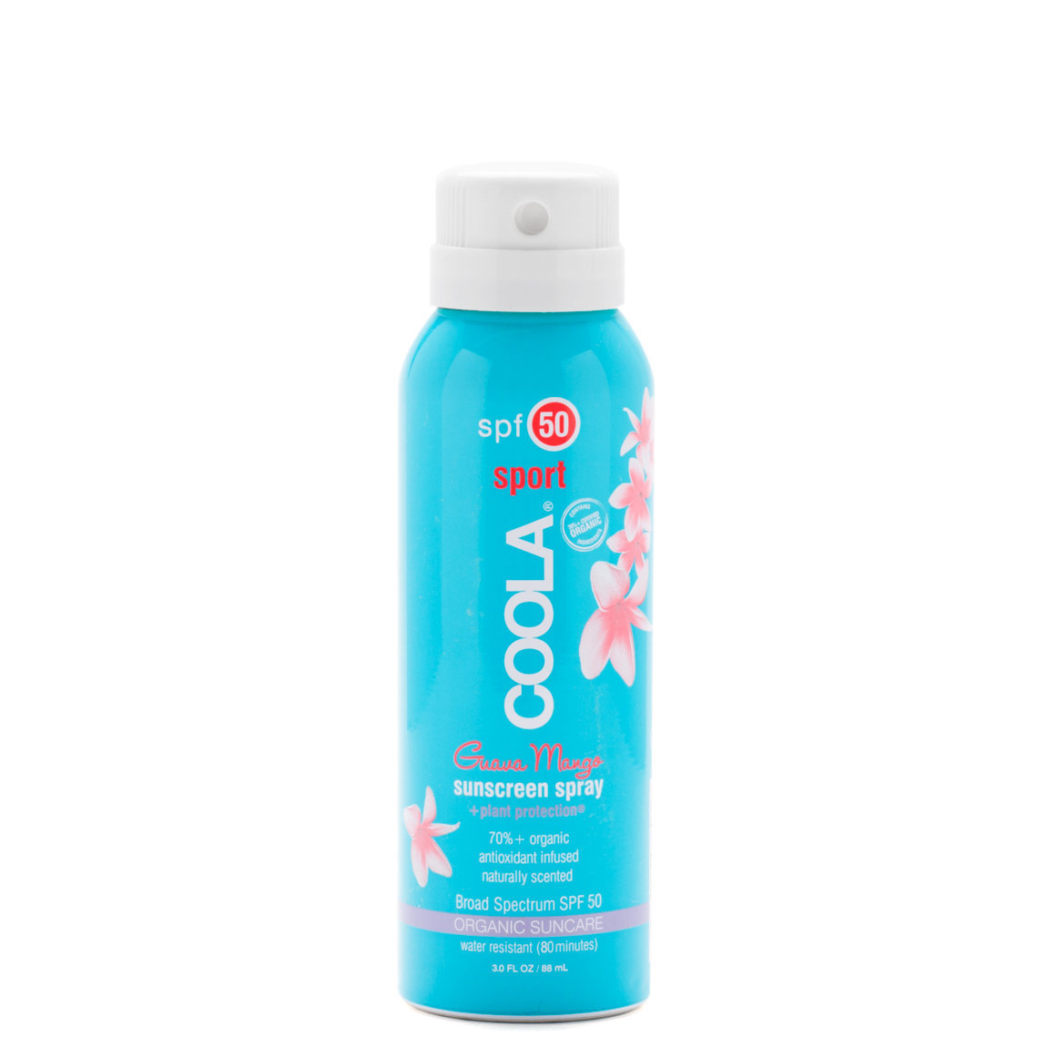 COOLA Travel Sport Sunscreen Spray SPF 50 Guava Mango alternative view 1 - product swatch.