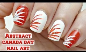 Easy Abstract Canada Day Nail Design!