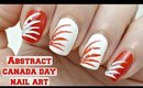 Easy Abstract Canada Day Nail Design!