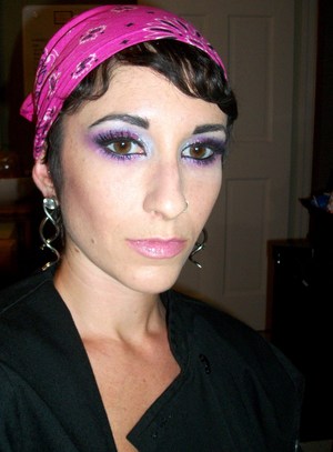 I was wearing 4 different glitters on my eyes in this photo. I couldn't get the lighting to work, though, so it didn't photograph well.
