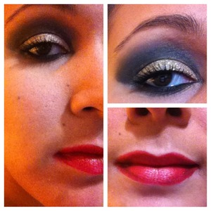 Night look with ombre look lips