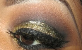 24k Gold !!!Smokey Holiday Party Make Up Tutorial