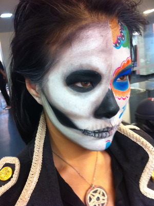 other half of the skull makeup :)