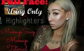 Full Face Using Only Highlighters | Makeup Tutorial