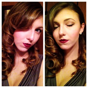 Decided to amp up a natural pin up look with a vampy lip. Good god i adore dark lips in fall!