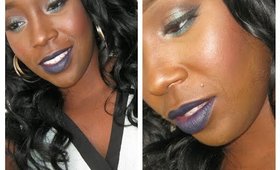 Fall look #2|Blue brown eyes+ Blue Lips| makeupbynesha