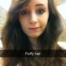 Fluffy hair and minimal makeup