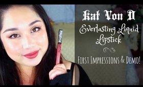 Kat Von D Everlasting Liquid Lipstick | First Impressions & Demo!