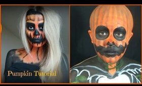 Jack the Pumpkin King Body Paint Tutorial (with Tayla James) (31 Days of Halloween) (NoBlandMakeup)