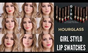 HOURGLASS GIRL STYLO LIP SWATCHES