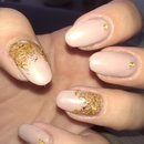 ros? and golden glitter 