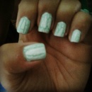 Mint and White Crackle