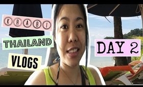 KRABI THAILAND  VLOGS - DAY 2: BEACH DAY + SHOPS SA LABAS NG RESORT | THELATEBLOOMER11