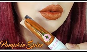 Pumpkin Spice Metallic Liquid Lipstick Sugarpill Swatch + Review