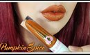 Pumpkin Spice Metallic Liquid Lipstick Sugarpill Swatch + Review