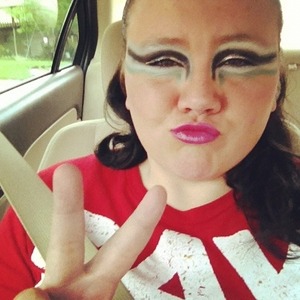 For color guard we did this outrageous make up. Check it out! 