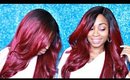 Sensationnel Empress Custom Lace Front Red Wig PERM WEDGE