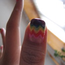 Rainbow chevron nails! 
