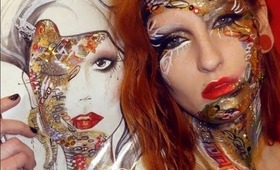 TYG Competition Entry Gustav Klimt inspired makeup tutorial