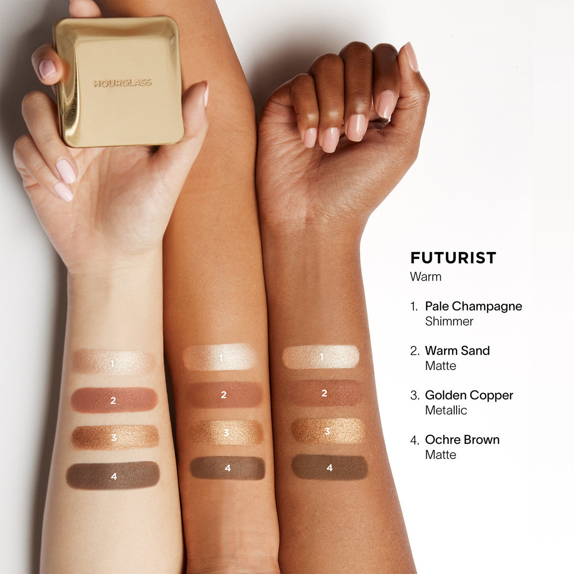 Hourglass アイシャドウパレット 4色セット　FUTURIST Hourglass Curator Eyeshadow Palette Futurist | Beautylish