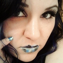 Blue Camo Lips and Nails
