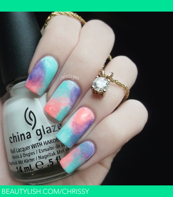 Colorful Sponged Nails | Christa S.'s (Chrissy) Photo | Beautylish