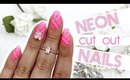 Neon Cut Out Nails | How To Secure 3D Pieces ♡
