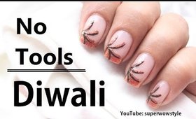 No Tools Nail Art || Diwali Nail Designs || superwowstyle (Indian Beauty Blogger)
