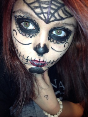 This was my first time doing sugar skulled makeup. 