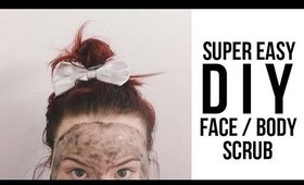 SUPER EASY DIY FACE / BODY SCRUB | heysabrinafaith