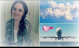 Travel Makeup, Hair, & Outfit!