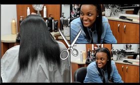 DETAILED SILK WRAP ON NATURAL TRANSITIONING HAIR