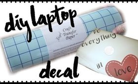 DIY LAPTOP DECAL WITH ANGEL CRAFT TRANSFER PAPER