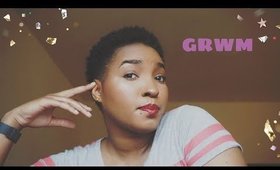 STYLING MY TWA AND MAKEUP//GRWM