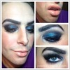 Teal Smokey Eye with Nude Glossy Lip