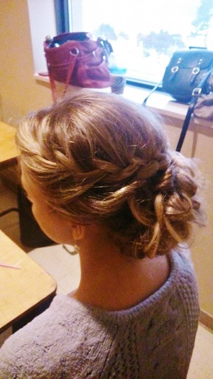 Braided updo I did on a model for a Bridal Fashion show