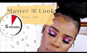 5 Minute Pink and Purple Smokey Makeup Tutorial | Black Women Makeup Looks