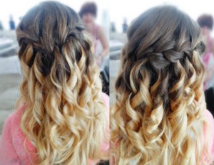 waterfall braid for prom