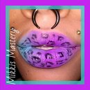 Colorful Ombre Leopard Print Lips
