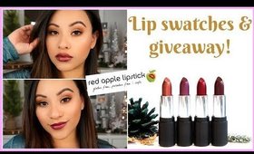 Red Apple Lipstick Holiday Collection | Swatches & Giveaway!