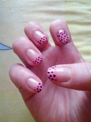 base pink and black dotted