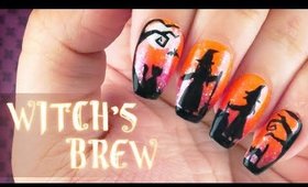 Witch's Brew nail art | Halloween 2017