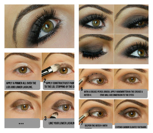 Simple picture tutorial of how to do the Smokey Eye 
*THIS IS NOT MY WORK*