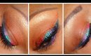How to Create a Winged Rainbow Eyeliner for Hooded Eyelids