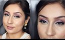 Get ready with me: Cranberry pink smokey eye nude lips brown skin makeup