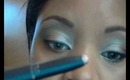 Tan, bronze, green makeup tutorial 1