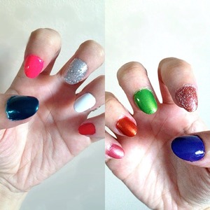 Simply paint each nail a different color of your choosing! Simple & fun :)